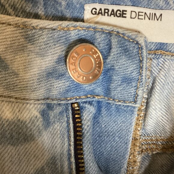 Garage Denim Jambe Women's Girl's Wide Leg Jeans Hazy Blue Raw Hem Size 3 - Picture 5 of 10